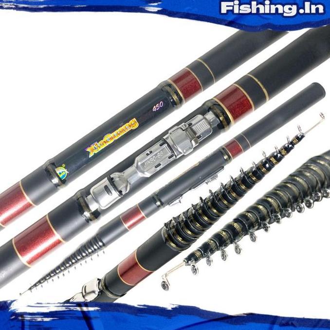 Joran Tegek Orca XiaGuang Kolong Fiber panjang 180cm-450cm dengan ReelSeat Jinbo (TERBAIK) (TERBARU)