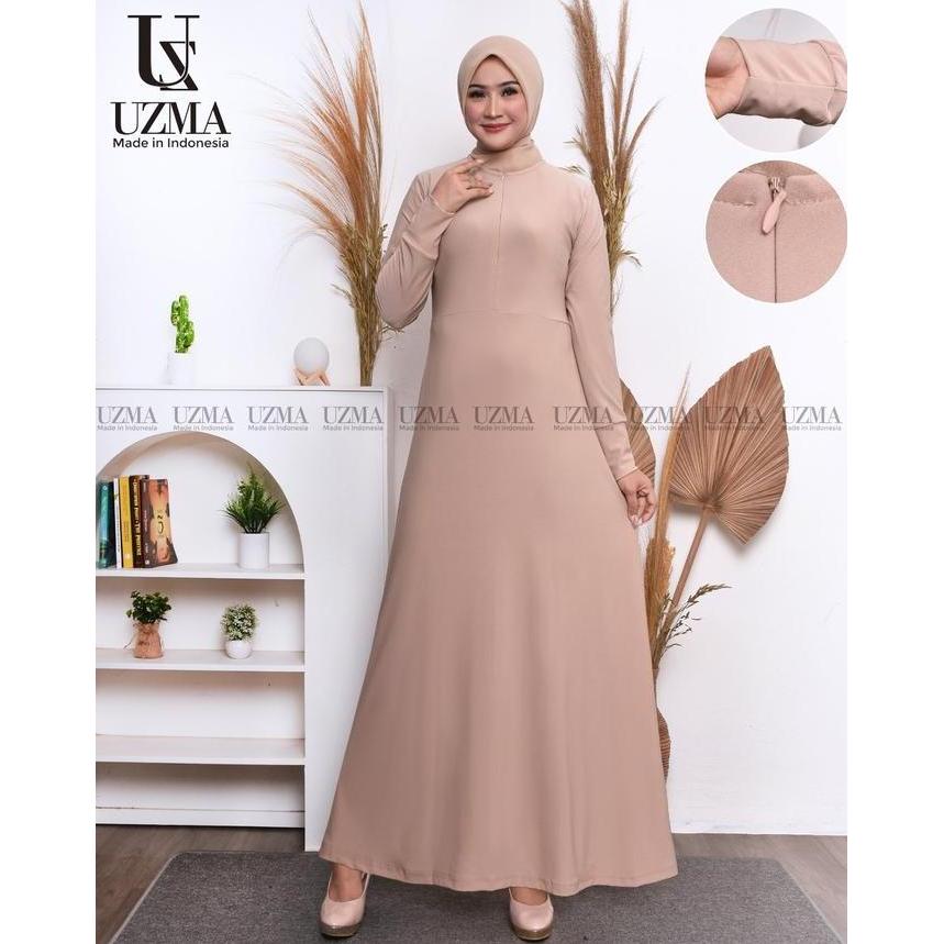 Gamis Jersey Panjang Premium Busui Terbaru Bahan Import Korea Bahan Adam Terlaris Dan terviral Simpl