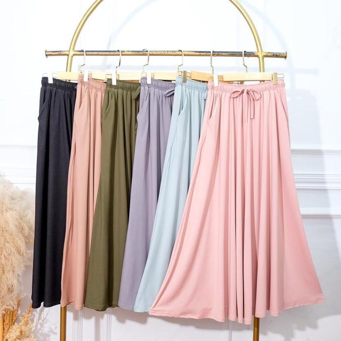 JV Hasanah Setelan Rayon Spandex Rok dan Kulot Jumbo - JV Hasanah Gamila Rayon Spandex Set Rok and C