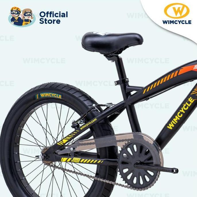 Sepeda Anak BMX 20" Wimcycle Big Foot 20 Road Series - Black Red (TERBAIK) (TERBARU) (TERMURAH)