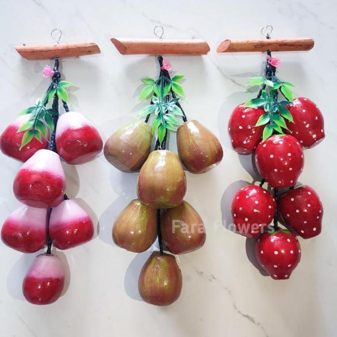 hiasan dinding buah palsu dekorasi buah gantung kayu (TERBAIK) (TERBARU) (TERMURAH)