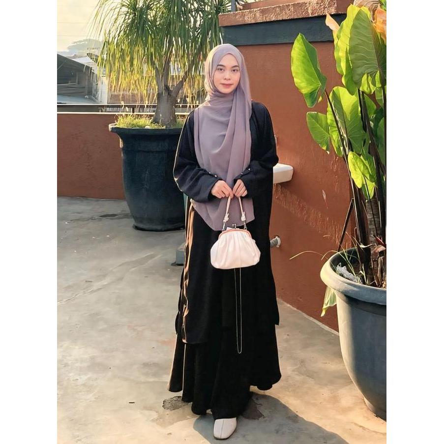 Ufaira Collection~One Set Almeera Setelan Terbaru~ Bahan Shabrina Anti UV one set Muslimah style