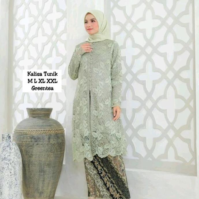 ATASAN TUNIK KALISA Muslim Payet Wanita Katun