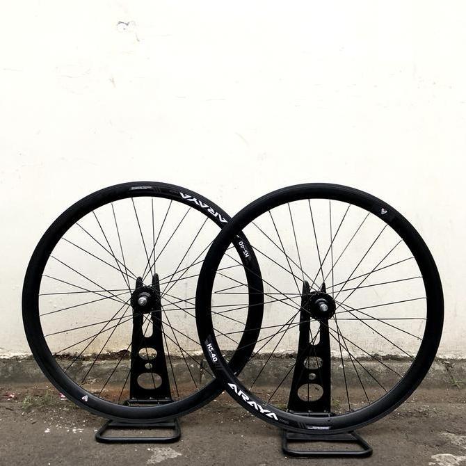 wheelset araya ks40 32 hole spoke aero pipih fixie sepasang