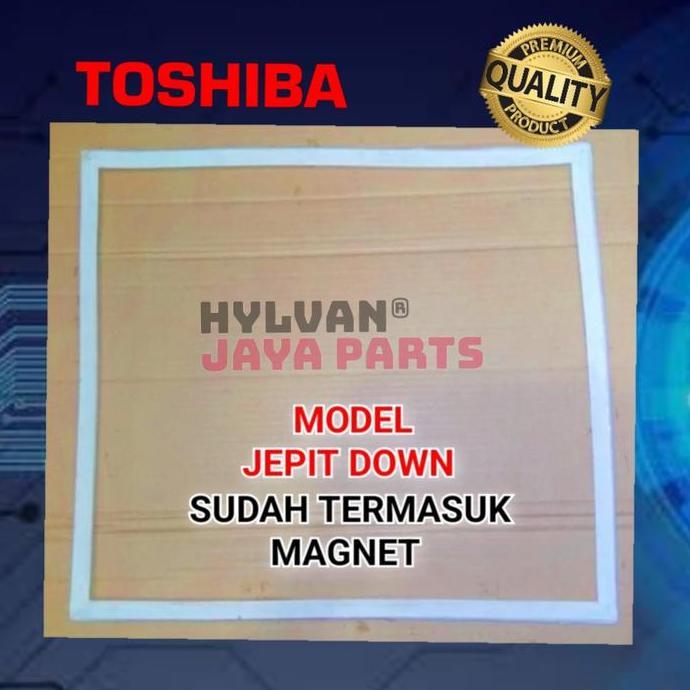 GASKET KARET PINTU KULKAS TOSHIBA GLACIO MINI 50,5X44,5Cm MODEL JEPIT BEST QUALITY