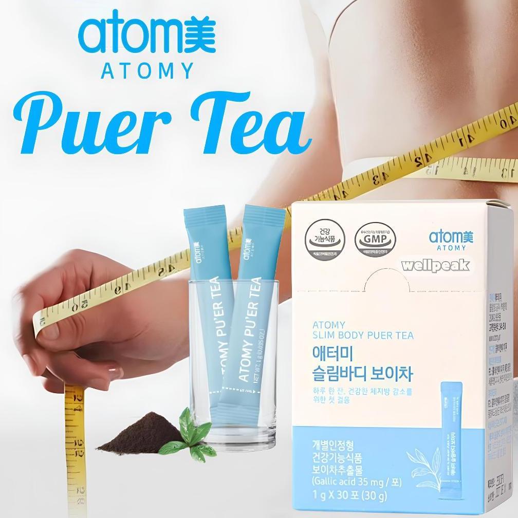 Atomy Slim Body Puer Tea 1 box isi 30 sc - Lancar darah, turunkan lemak, kolesterol , Bantu bakar le
