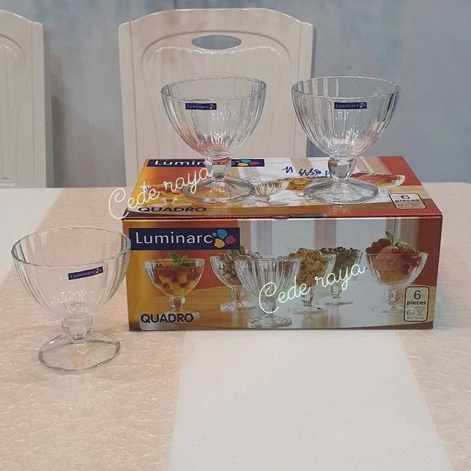 Gelas es krim / ice cream cup luminarc Quadro 30 cl isi 6 bh
