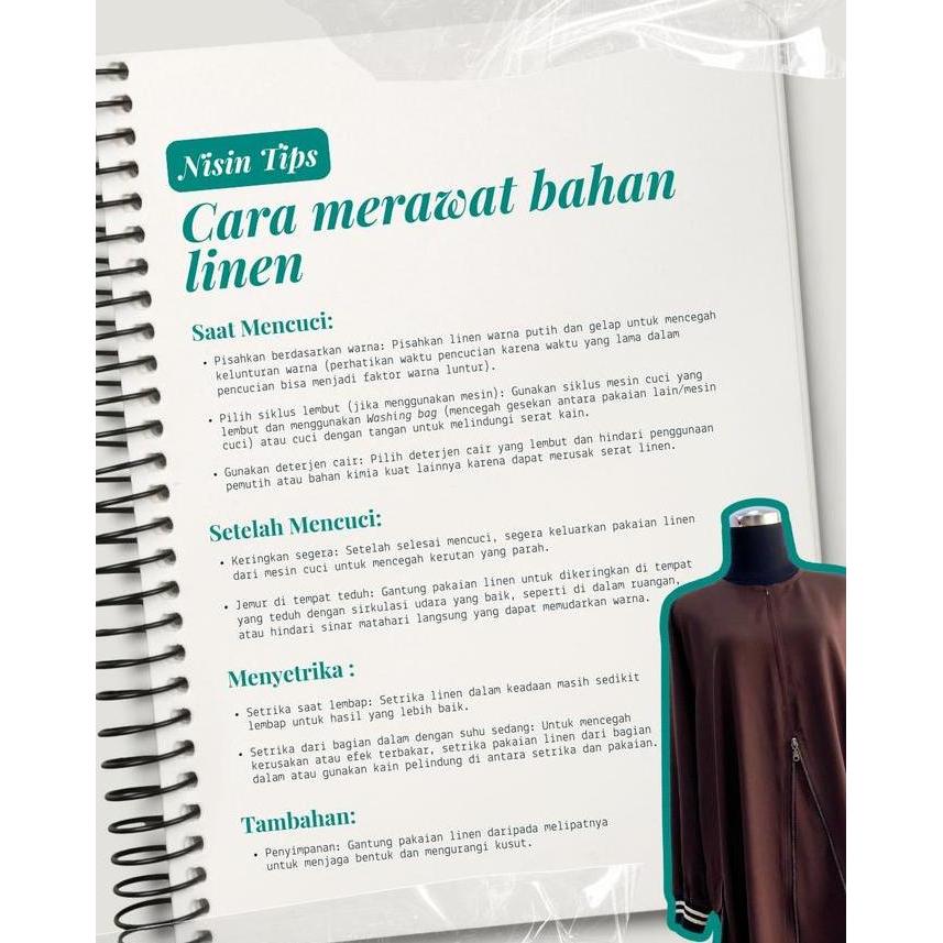 NEW RIBSTREE Abaya By Nisin Hijab Official - Desain Original Gamis Wanita Elegan