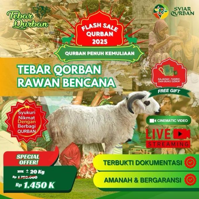 Terlaris Domba Kambing Qurban (Berbagi Qurban) Full Distibusi Hewan Qurban -+ 20Kg