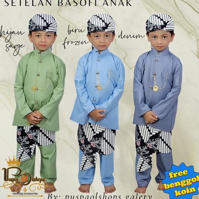 Terlaris Basofi Anak Laki-Laki Baju Adat Jawa Paud,Tk,Sd,Smp Toyobo