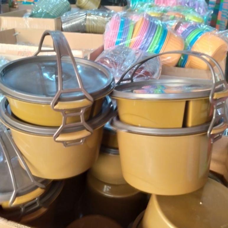 HOT PRODUCT Rantang  Bulat Susun 2 / Rantang Plastik Susun 2 Idola / wadah bekal makanan