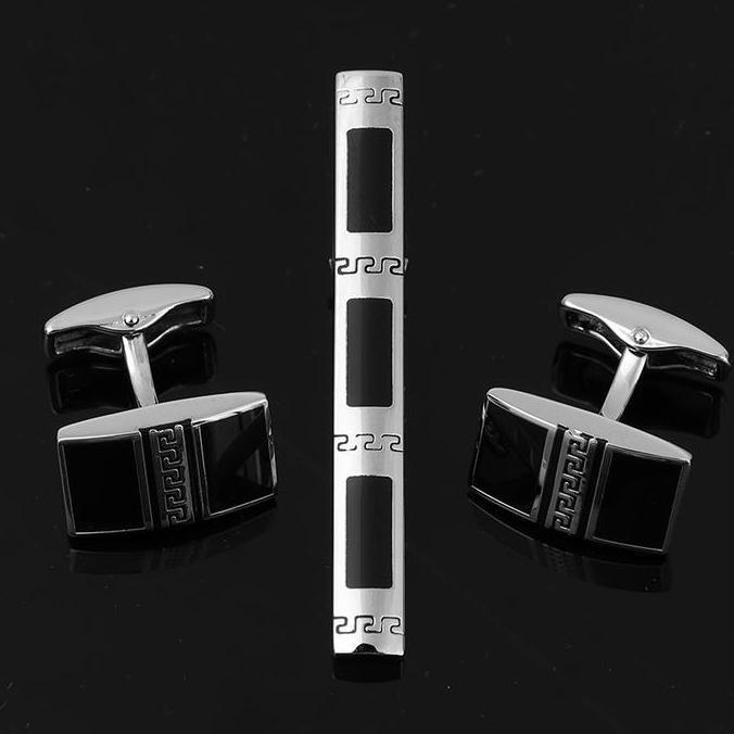 DV378 >> Cufflink Dan Jepit dasi FREE KOTAK PREMIUM