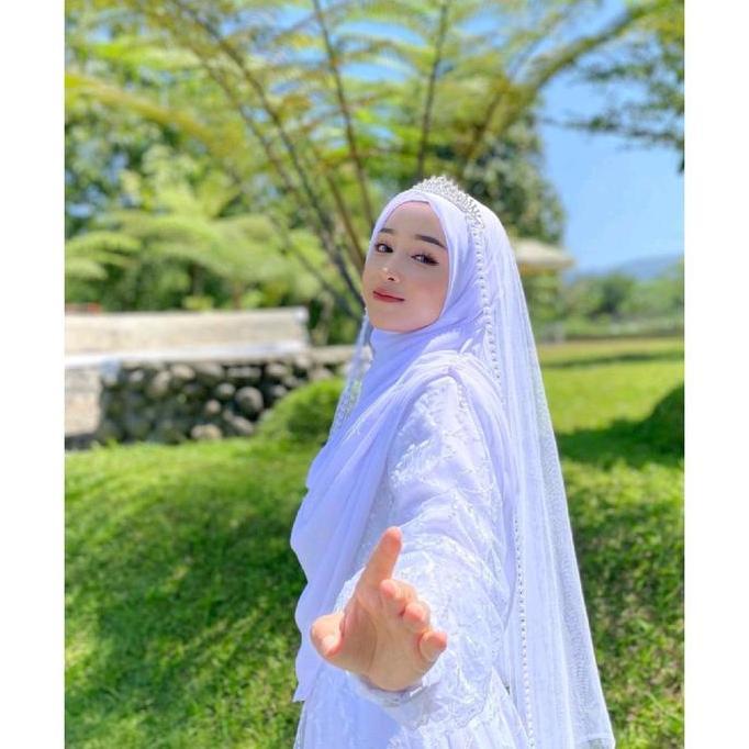SET GAUN AKAD SYARI FULL SET GAUN,VEIL,JILBAB,FREE CADAR TALI