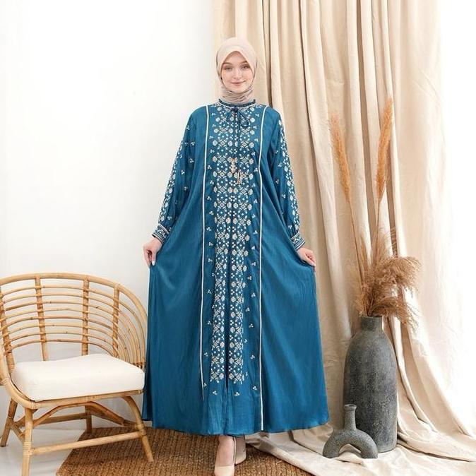 Rita WD 349 / gamis ARSENA SILK bordir halus dan cantik  /gamis bordir payet cantik mewah dan elegan