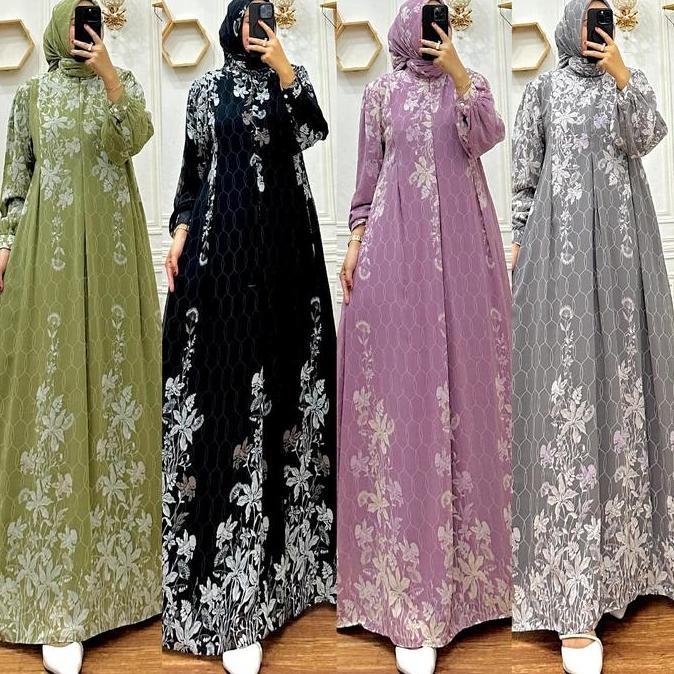 NAYLA FASHION - GAMIS SET HIJAB - CERUTY BABY DOLLM - GAMIS TERBARU 2024 Casual Mewah maya  live Mel