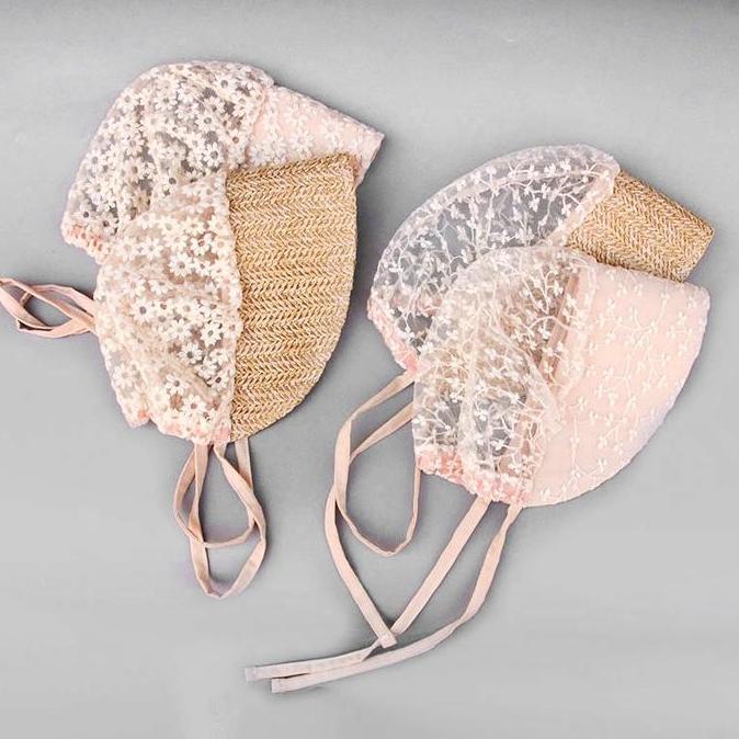 Bergaransi Topi Bonnet Bayi - Topi Noni Belanda Renda Lace
