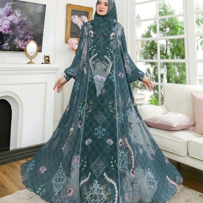 GAMIS COUPLE MOM DAN GIRL H RAYYA SERIES ELDEENA SYARI MUSLIM WANITA