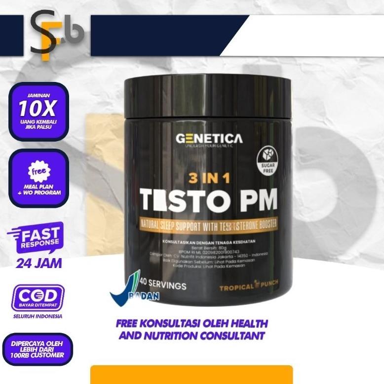 Genetica Testo Pm 40 Serving Testo Booster + Fat Burner
