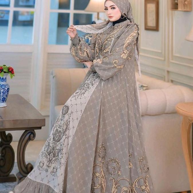 GAMIS AL MAHRA SERIES PRINTING YODIZEIN WANITA MUSLIMAH