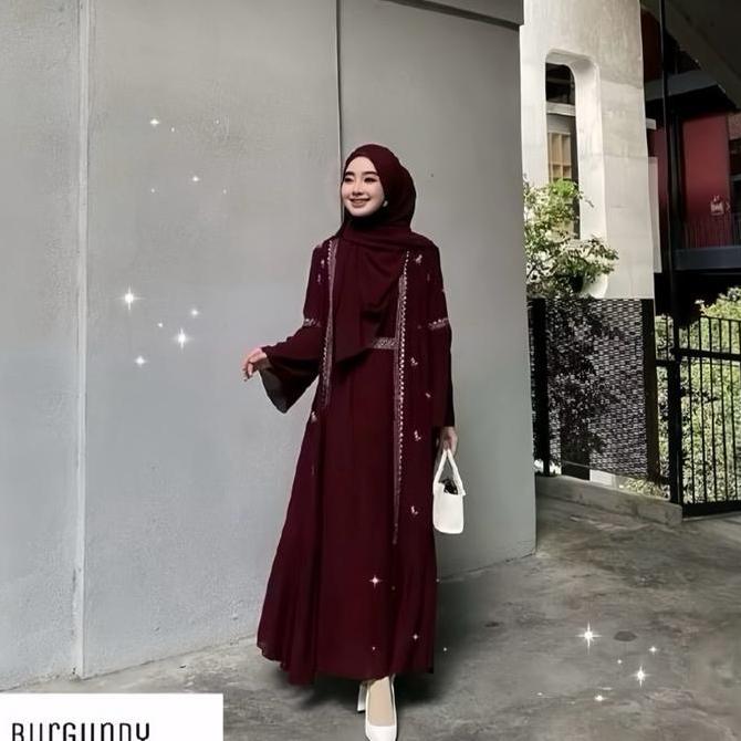 COD Abaya Turki - Gaun Wanita Remaja - Dress Wanita Nafwa Abaya Dress Abaya Turkey Hitam Gamis Syari