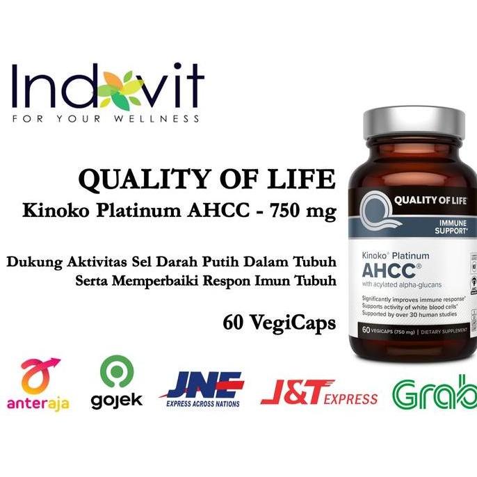 Quality of Life Labs Kinoko Platinum AHCC 750 mg 60 Vegicaps ORI USA
