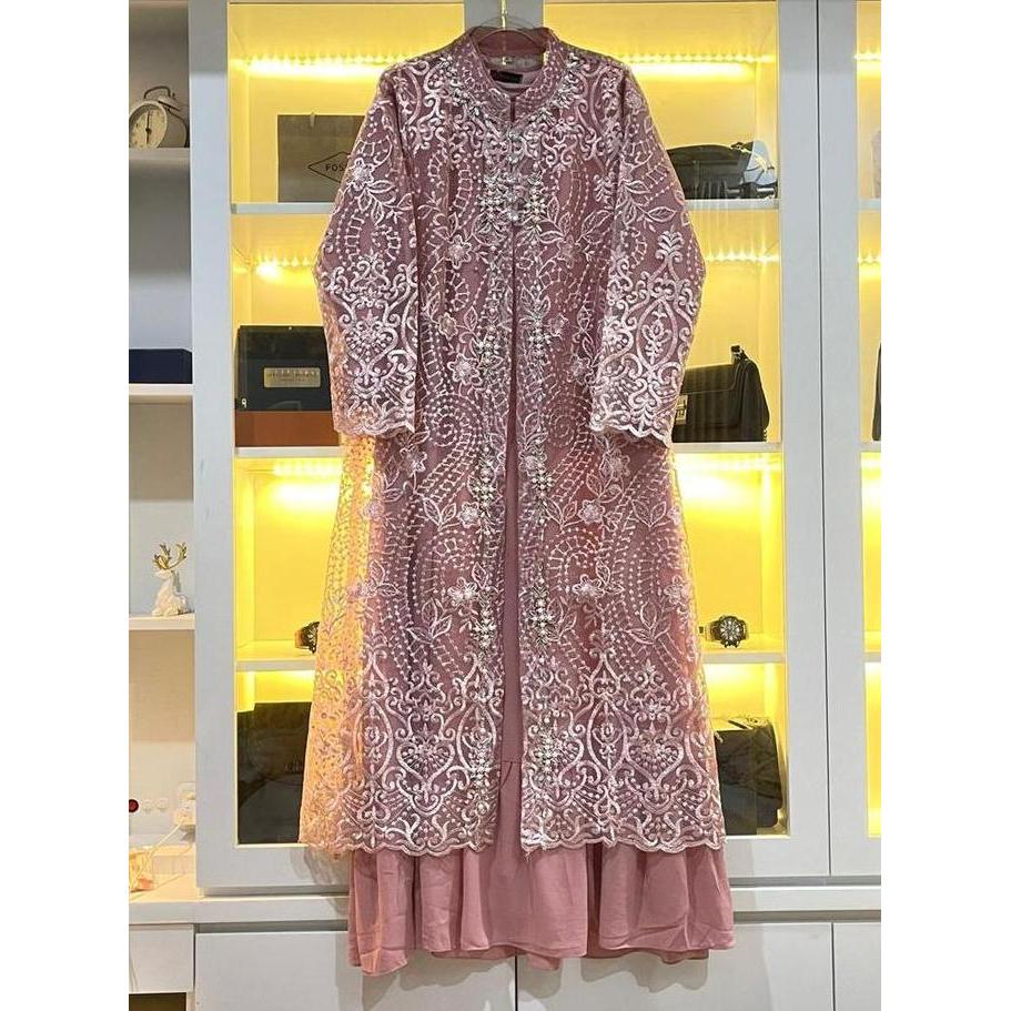 GAMIS ANDARI / GAMIS PESTA / GAMIS MODERN / GAMIS TERBARU gamis alika design 2025 Ready