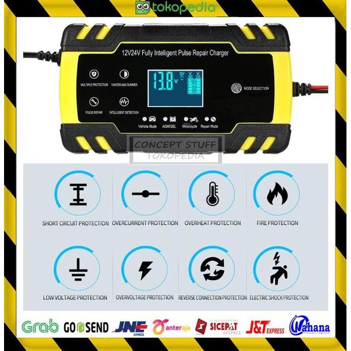 Ready Charger Aki Cas Aki Charger Accu Alat Cas Aki Mobil Motor Premium