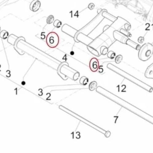 Bearing Bambu, lahar, laher bambu SWING ARM VESPA PRIMAVERA, VESPA SPRINT MATIC ORIGINAL ASLI (2PC)