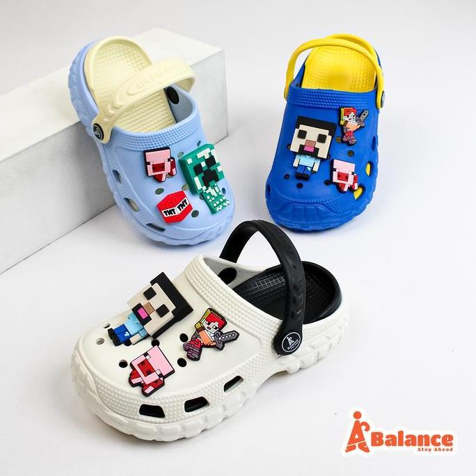 [NEW ARRIVAL] / Air-Balance Sandal Anak Main Craft Roblox Style EVA Rubber Sendal Kodok Baim Kartun 
