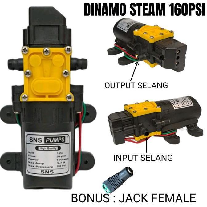 Promo| Dinamo Steam Pompa Dc 12V 160Psi Untuk Motor, Pompa Air Galon Dan Dinamo Tangki Sprayer Elekt