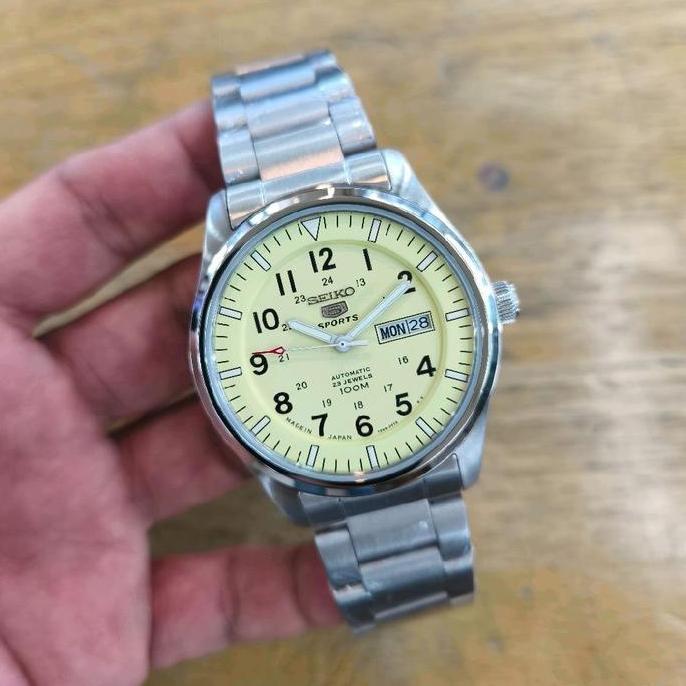 Jam tangan Automatic Japan SEIKO 5 Sports Military Nylon Stainless terlaris