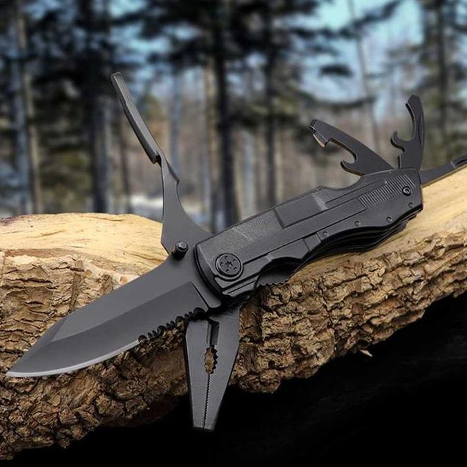 Pisau Tang Obeng Lipat Multitools Multifungsi 14 in 1 Pocket Knife terlaris