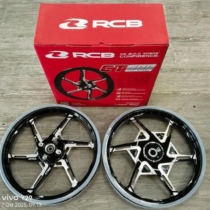 RCB Velg RCB CNC Rim CT600 Motor Beat Front 185x14 & Rear 215x14 Gaya Modifikasi Terbaik