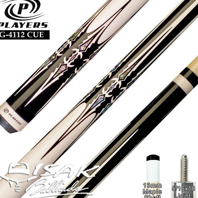 Players G-4112 Pool Cue - Maple Billiard Stick Stik Biliar Player Main