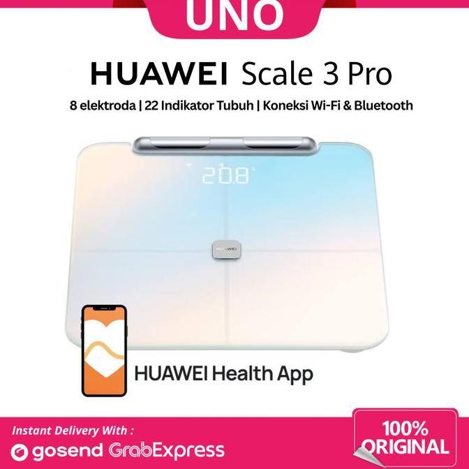 Huawei Scale 3 Pro 8 Elektroda WiFi Bluetooth Smart Body Fat Scale Timbangan Digital terlaris