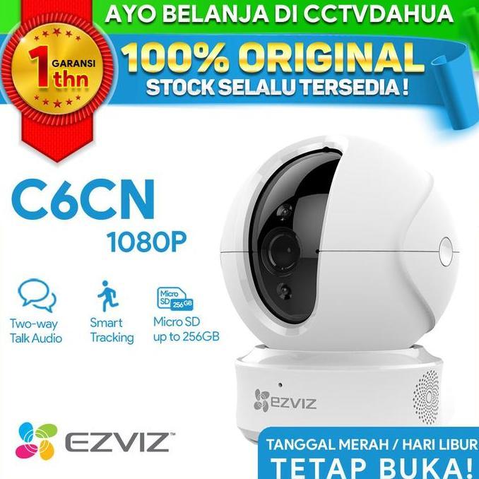 Scurycam- Ip Camera Cctv Wifi Ezviz C6Cn 1080P Hd Support Rj45 Lan Garansi Resmi
