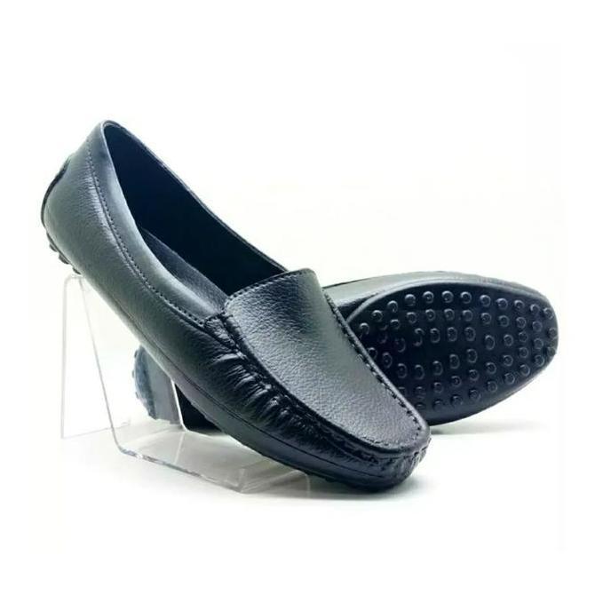 Tahan Lama Sepatu Wanita Karet Yumeida Flat Shoes Pantofel F085 Hitam Size 37-41
