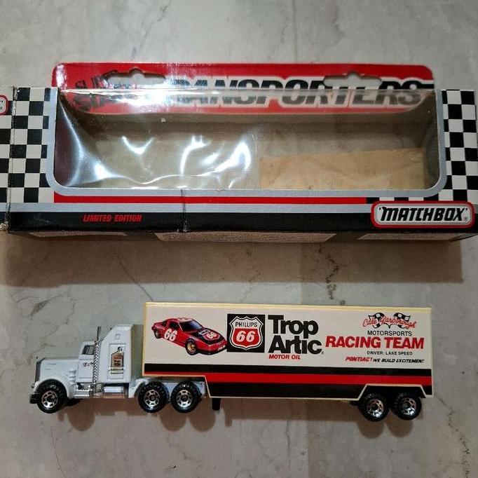 matchbox transporters kenworth aerodine low bed trailer trop artic 1981