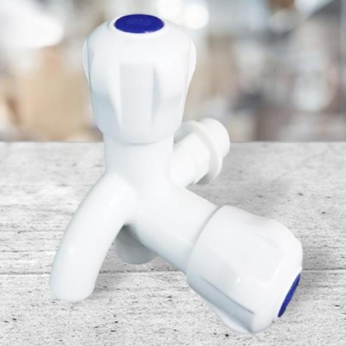 Kran Cabang Plastik Jopek/Kran Cabang Shower Kamar Mandi Plastik keran