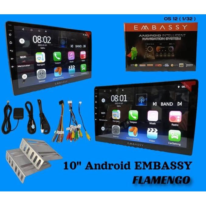Android Embassy 10 Inch Flamengo10 Os12 1/32 Best Quality