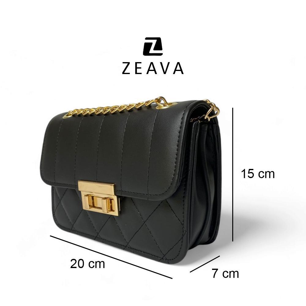 [Zeava] Dk Slingbag | Tas Cewek Fashion Slingbag - Tas Rantai Embos Korea Rantai