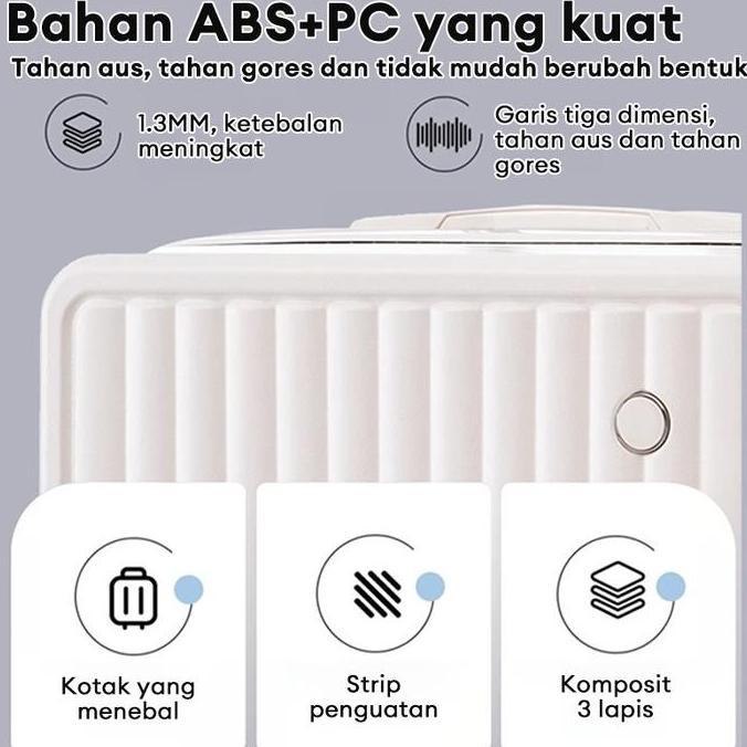 BoldEdge koper kabin 18 Inch Koper Travel Koper Pilot Tas Kabin ABS+PVC - Ringan, Kuat, Tahan Air LC