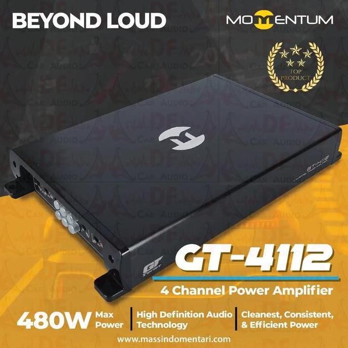 Power 4 channel MOMENTUM GT 4112 Power amplifier audio mobil 4ch