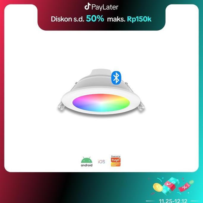 Lightbrum- Bardi Smart Beacon Panel Downlight 8W Rgbww Bluetooth Lampu