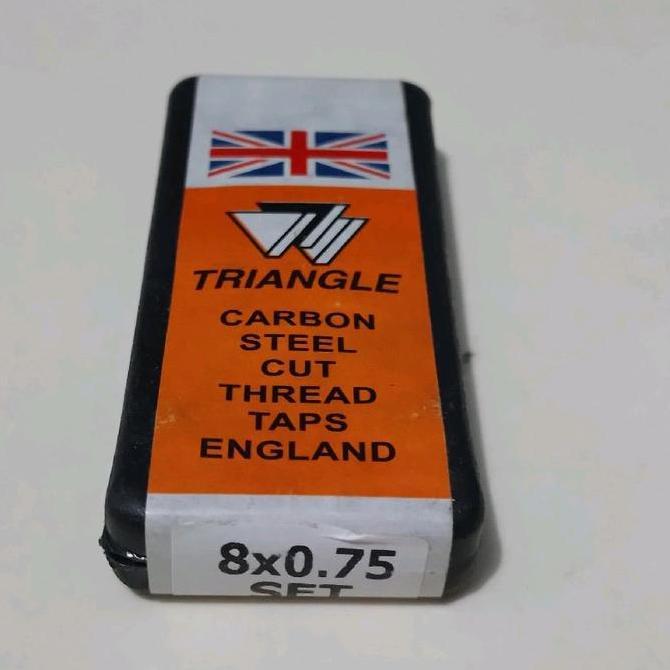 BEBAS ONGKIR - triangle carbon steel hand tap metric set M8 x 0.75