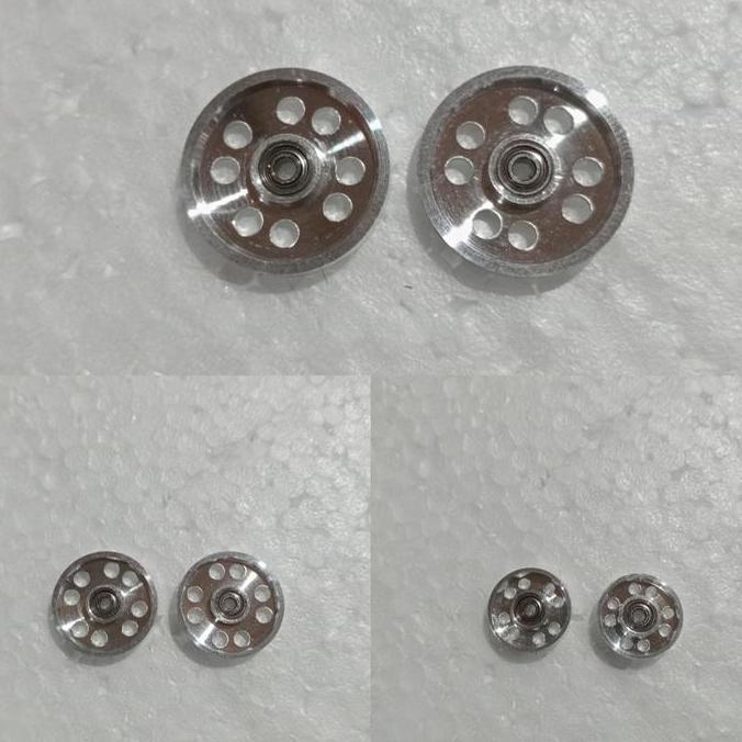 REP TAMIYA 95563 HG LIGHTWEIGHT ALUMINUM BALL-RACE ROLLERS [ RINGLESS ]