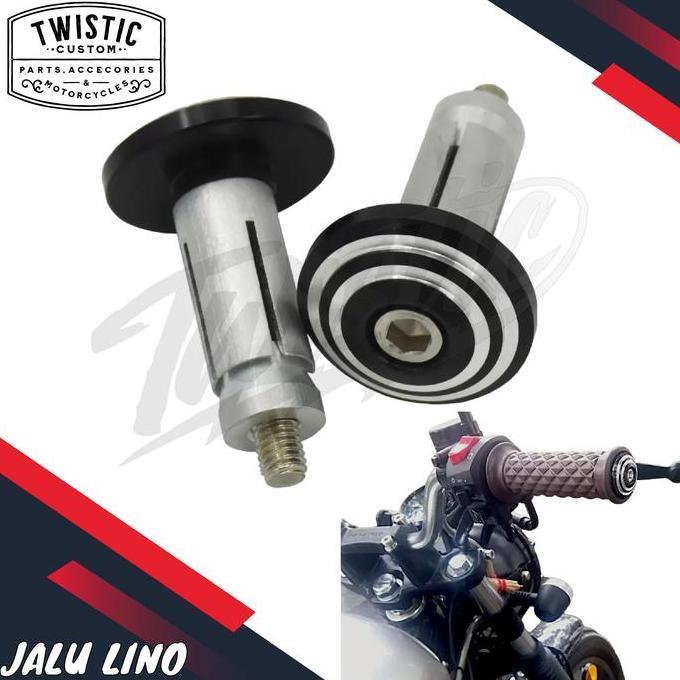 BEBAS ONGKIR - Jalu Stang Stabilizer Bandul Bar End Lino Motor W175 W250 XSR 155 Triumph Cleveland A