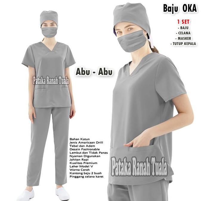 Medivix- Baju Ok Medis - Lengan Pendek - Baju Perawat - Scrub Medis - Baju Oka Model Terbaru - Bahan