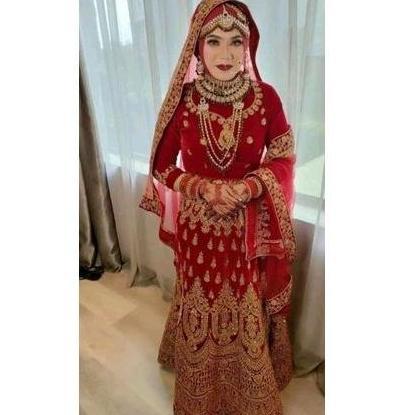 lehenga siap pakai wedding bludru murah cantik mewah free size kaftan baju india murah mewah muslim 