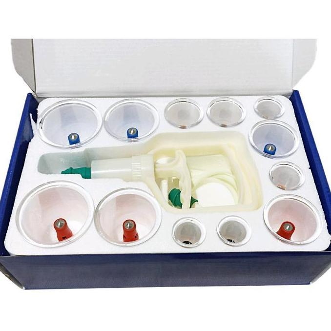 Medivix- Ws1 Alat Bekam Kop Angin Magic Star 12 Cup Lengkap Selang Dan Magnetik Tubuh Bahan Akrilik 